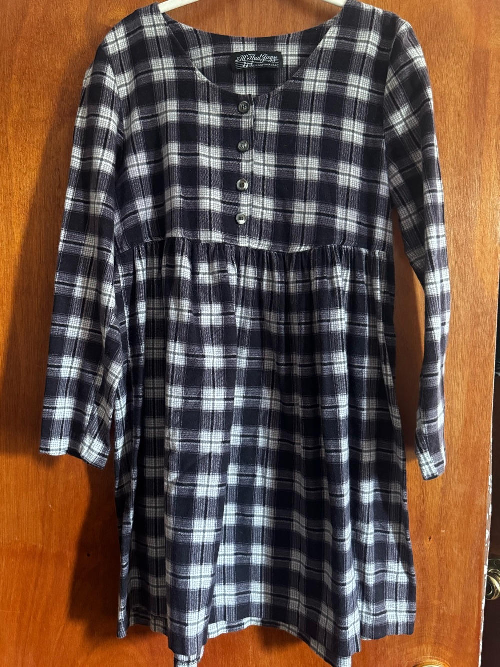 All That Jazz Purple, Black and White Plaid Mini Dress
